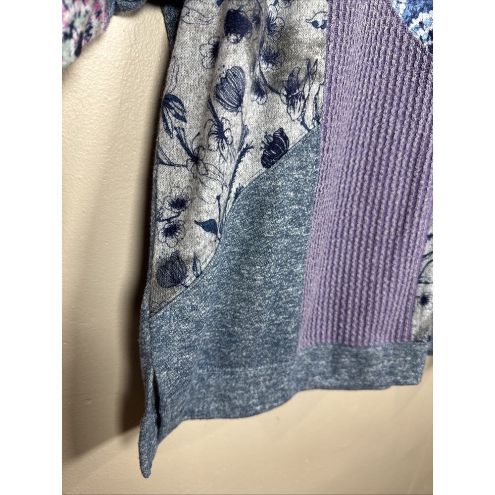 Coldwater Creek Womens Sweatshirt Patchwork Boho Casual - Picture 3 of 9